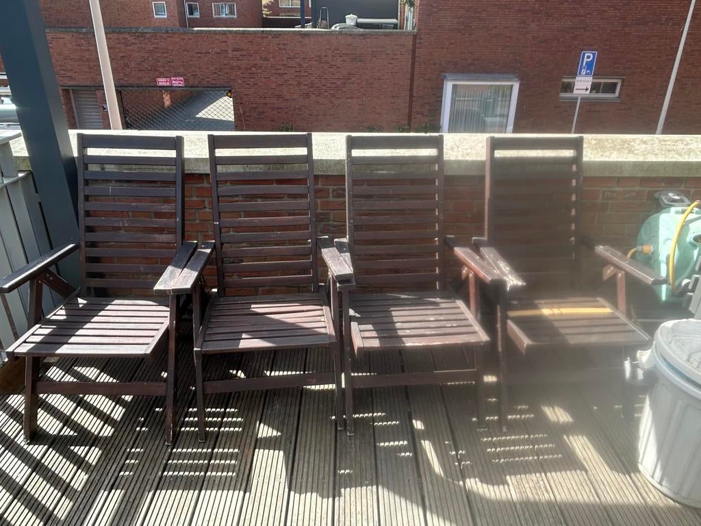 4 IKEA NÄMMARÖ tuinstoel inc kussens!, Ophalen, Gebruikt, Hout