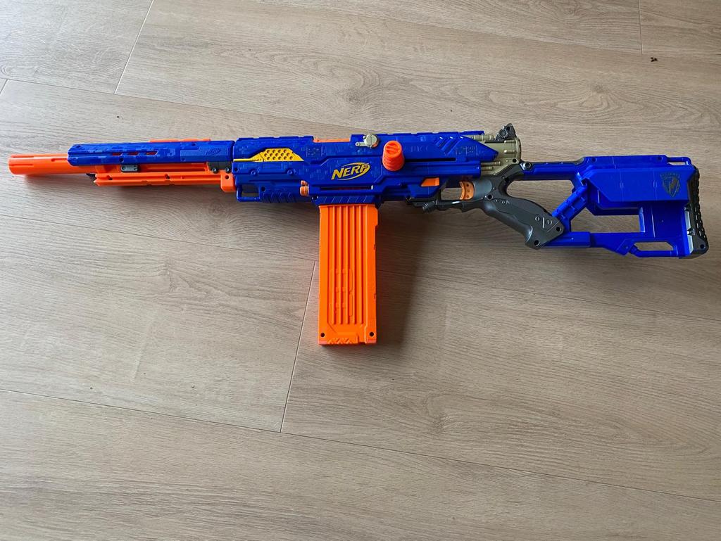 Nerf long strike cs-6, Ophalen of Verzenden, Gebruikt