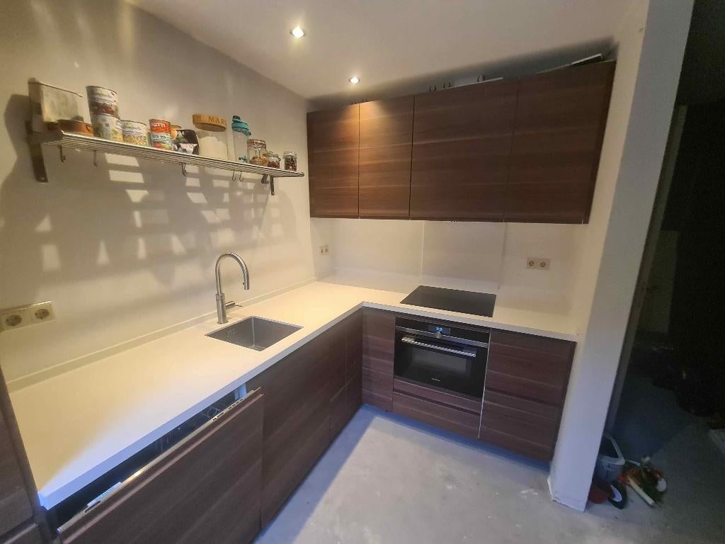 Modernehoekkeuken met Siemens apparatuur+QuookerGEDEMONTEERD, Overige kleuren, Hoekkeuken, Ophalen of Verzenden, Zo goed als nieuw