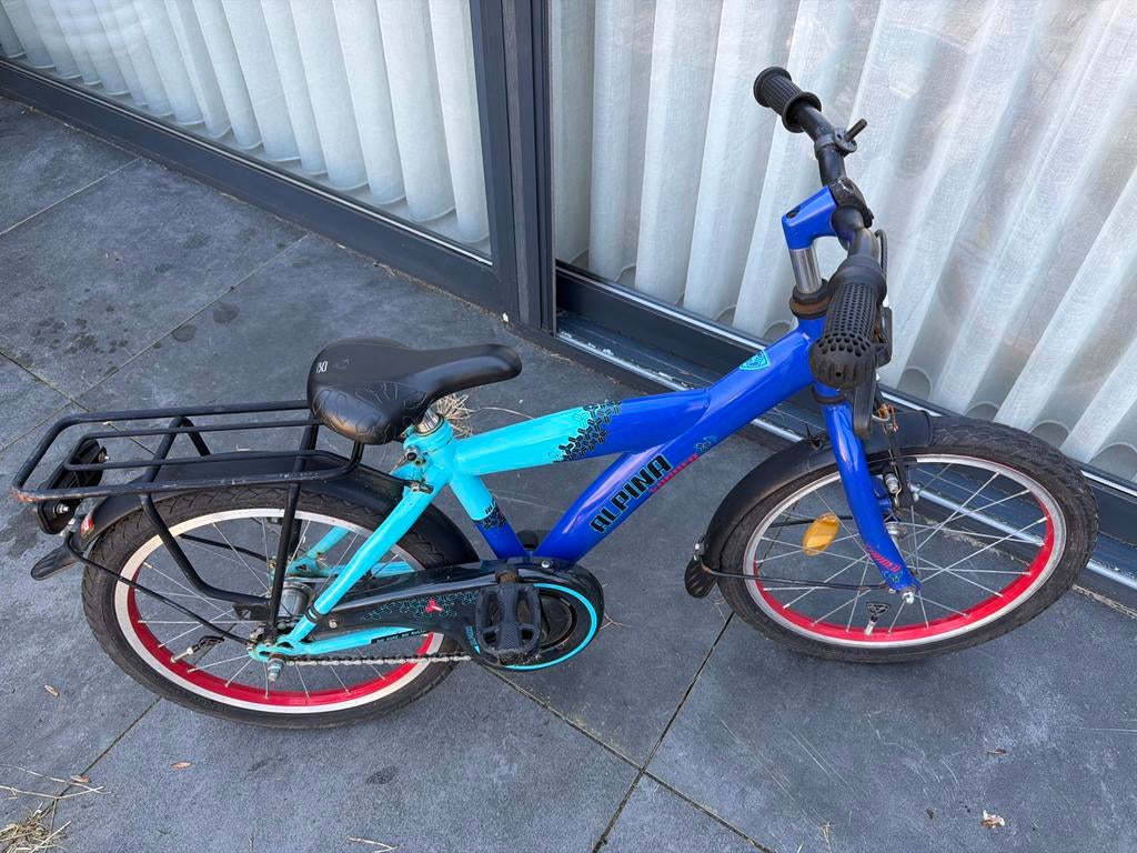 Alpina kinderfiets blauw/lichtblauw, Ophalen, Gebruikt, 16 tot 20 inch