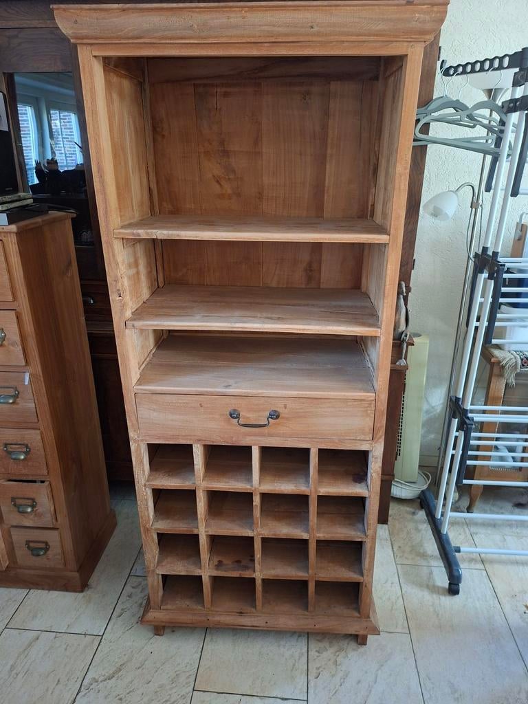 Tiekhouten drankenkast, Huis en Inrichting, Kasten | Overige, Ophalen