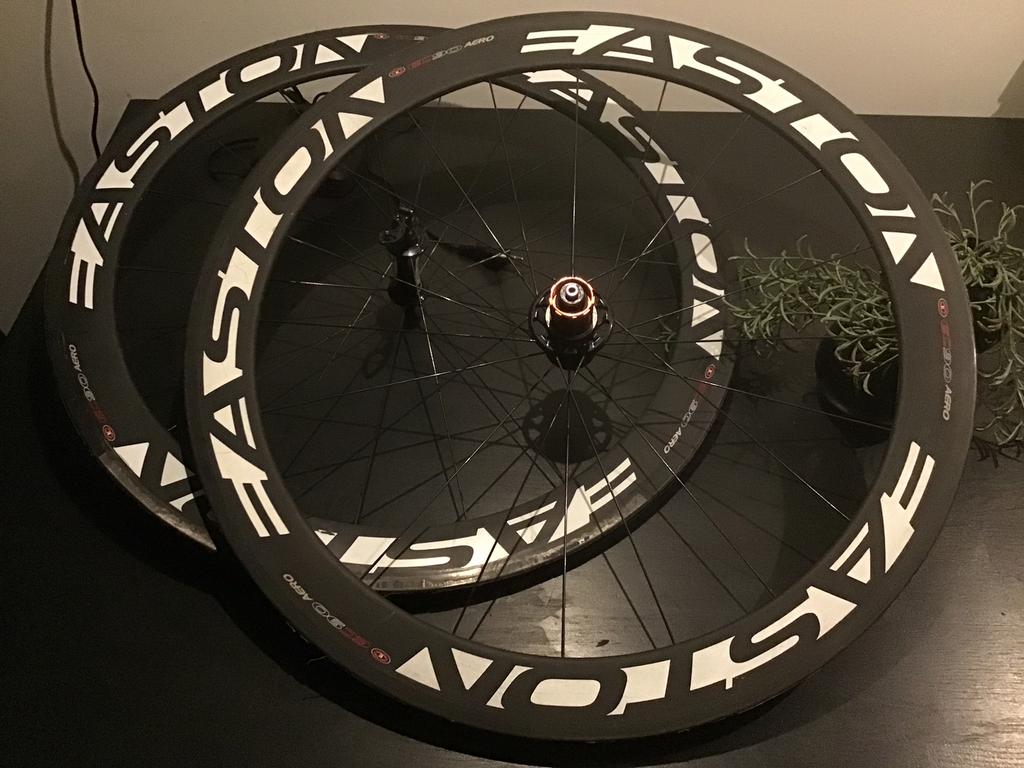 Easton EC90 Aero carbon wielset shimano 11 speed, Ophalen, Gebruikt, Racefiets, Wiel