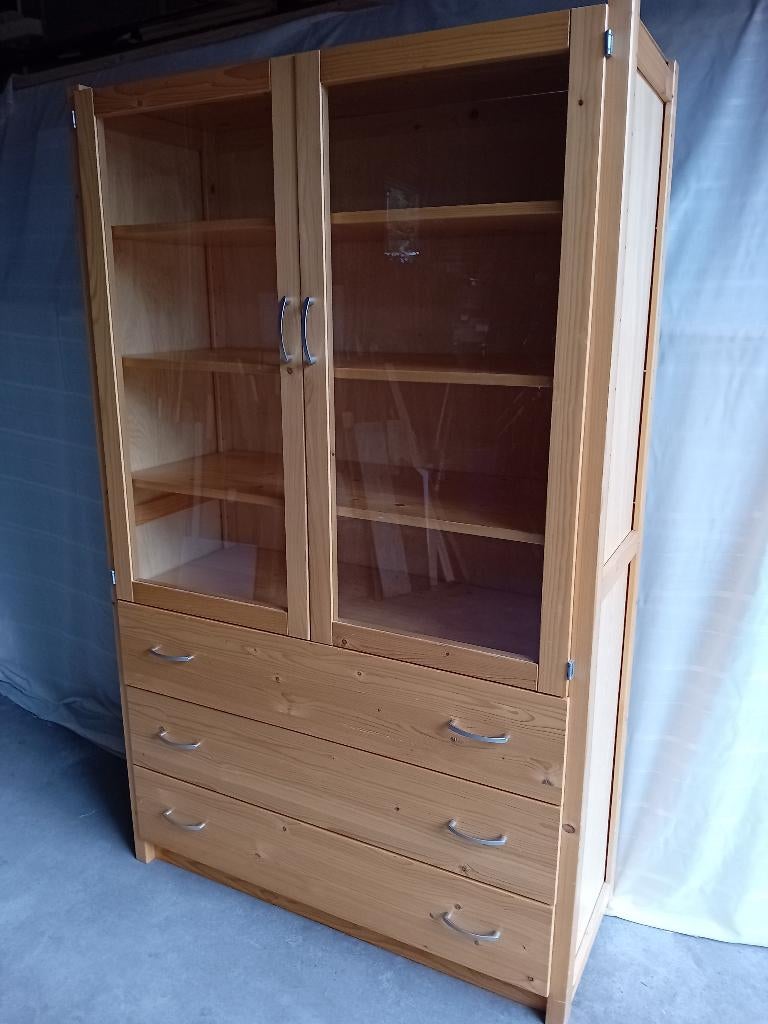 Lundia wandkast, 168x104x40. Blank gelakt., Huis en Inrichting, Ophalen of Verzenden, Gebruikt