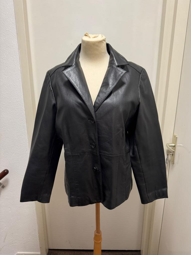 e.m.a.c. Dames leder jack maat 44 voor 50 euro, Kleding | Dames, Ophalen of Verzenden, Zo goed als nieuw, Maat 42/44 (L)