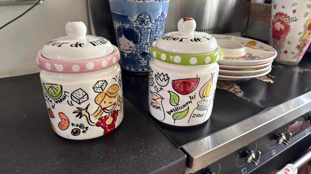 Blond Amsterdam 2 potten, Huis en Inrichting, Keuken | Potten en Pannen, Ophalen, Zo goed als nieuw, Overige materialen, Pot, Bus of Blik