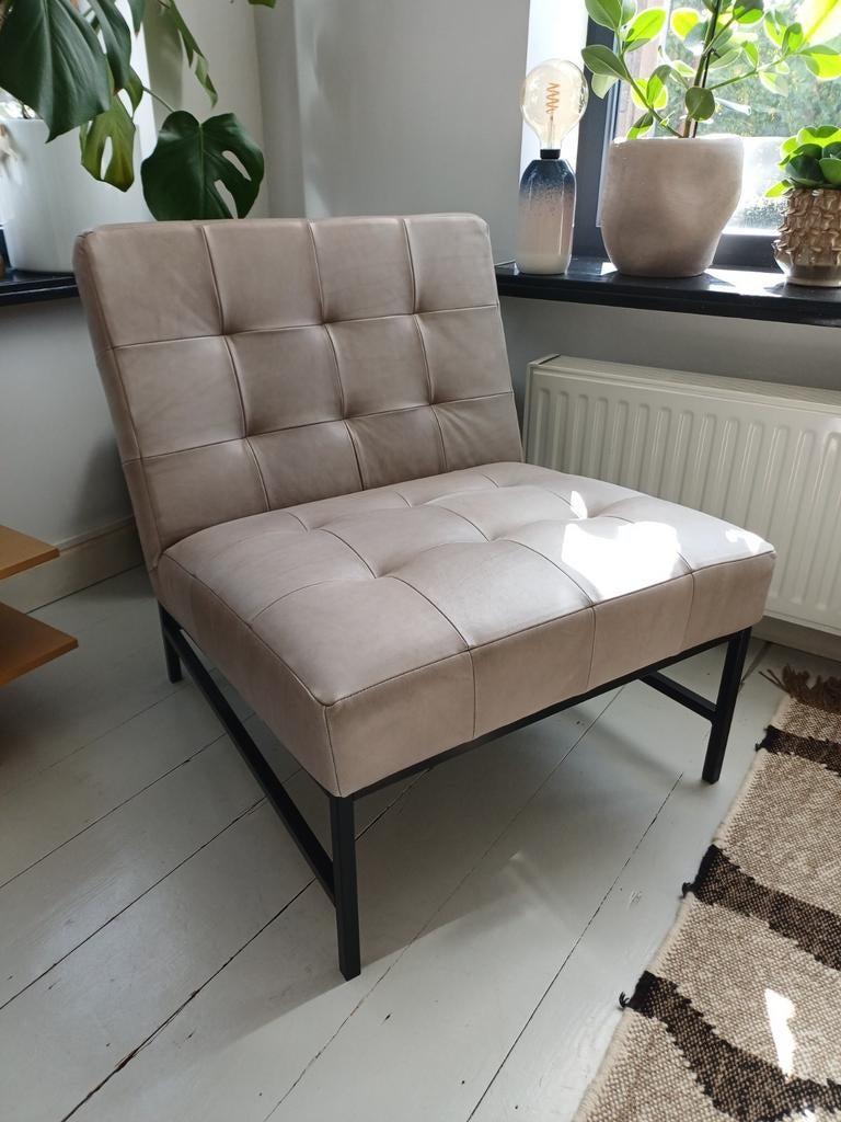 Stoere lederen fauteuil Loods 5, Stoer, robuust, Minder dan 75 cm, Leer, Ophalen of Verzenden