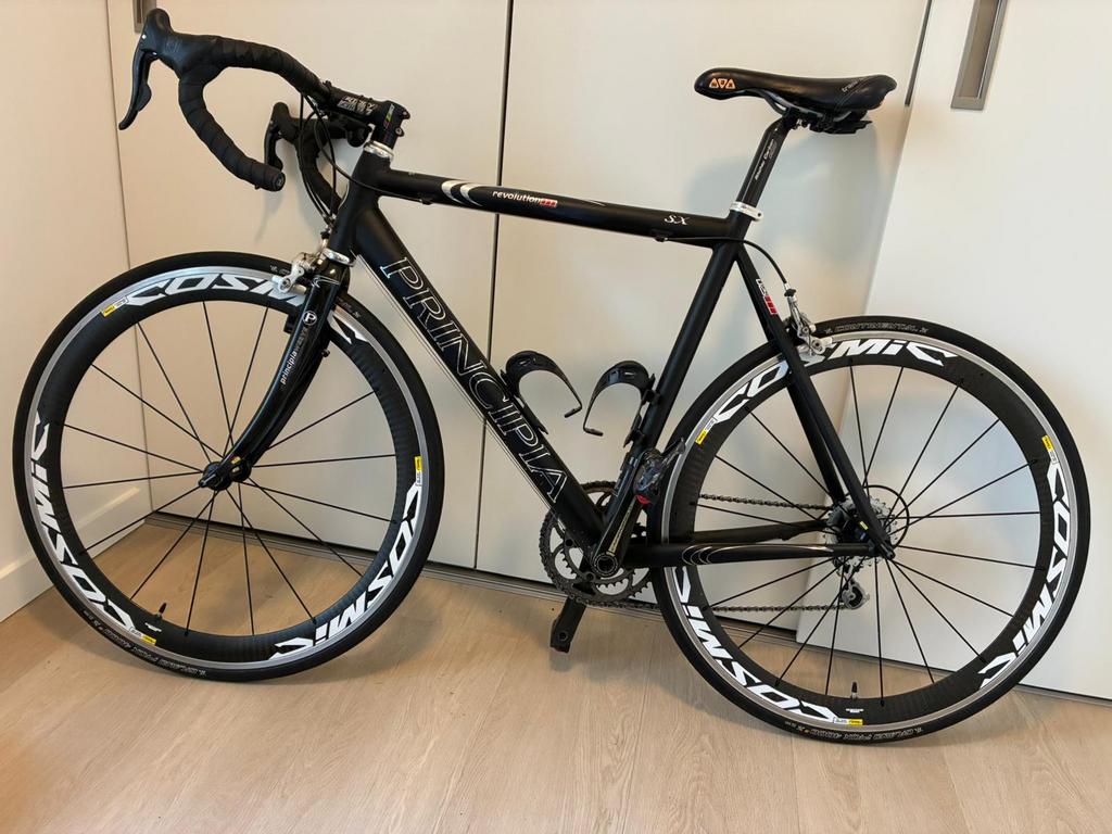 Principia racefiets, zwart mat, maat 57, in zeer goede staat, Overige merken, Gebruikt, 26 inch, 10 tot 15 versnellingen