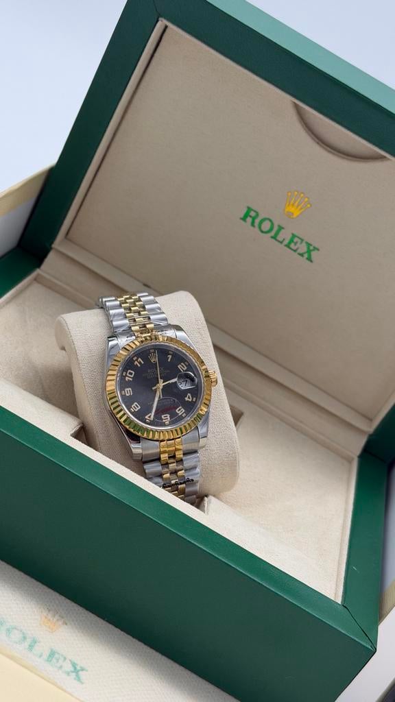 Rolex datejust horloge met alle toebehoren, Ophalen of Verzenden, Staal, Polshorloge