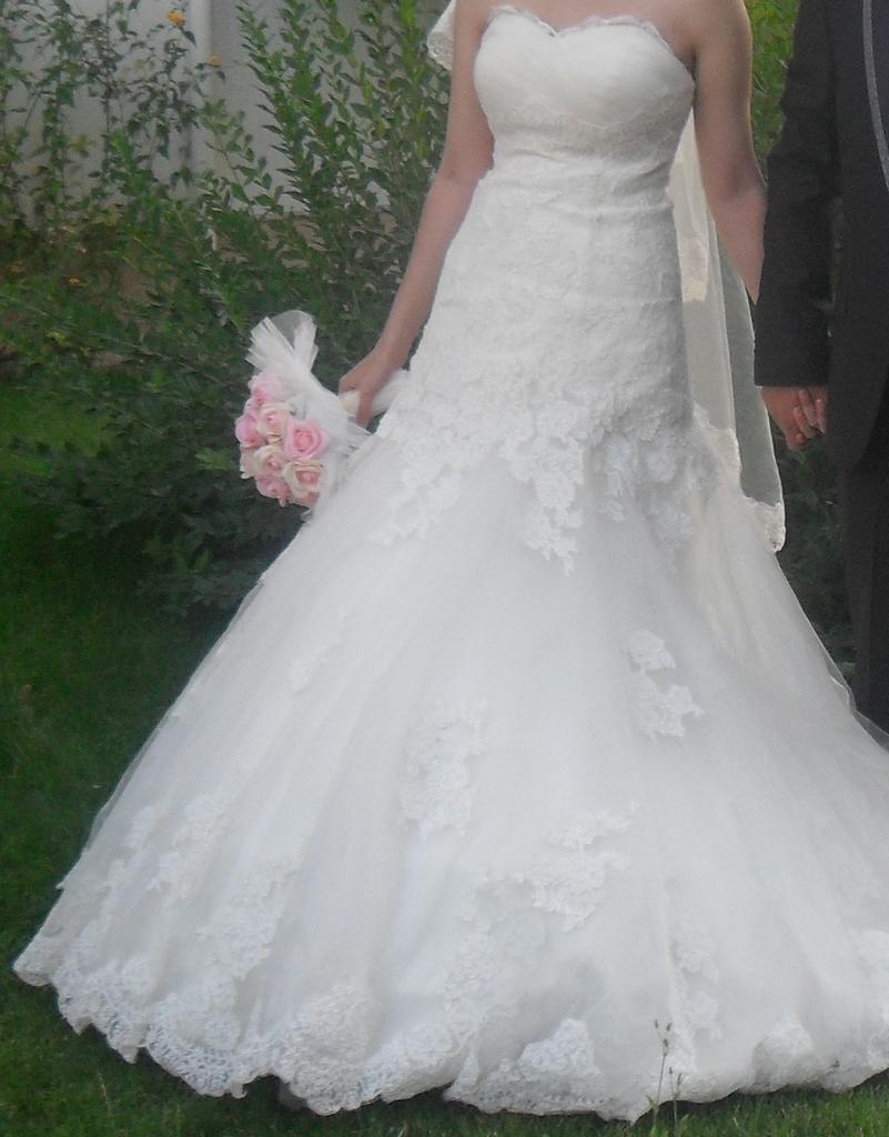 Turkse bruidsjurk, Ophalen of Verzenden, Zo goed als nieuw, Wit, Trouwjurk