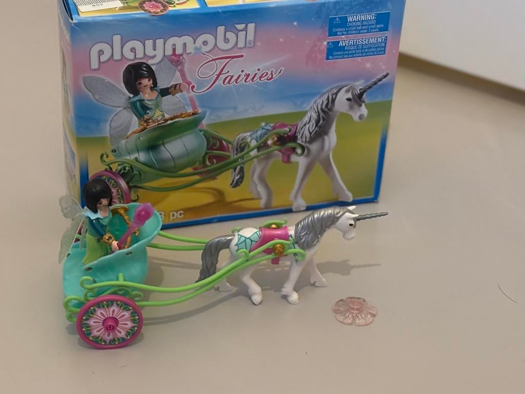 Playmobil Fairies set 5446 ZGAN; Eenhoornkoets & vlinderfee, Ophalen of Verzenden, Zo goed als nieuw, Complete set