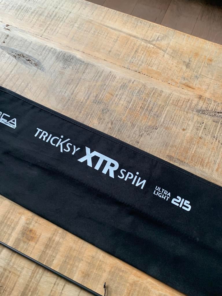 Nieuwe Arca Tricksy UL spinhengel + molen + lijn, 2.15m 5 gr, Watersport en Boten, Hengelsport | Roofvissen, Ophalen of Verzenden