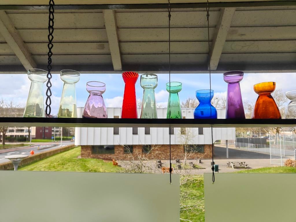 Oude hyacint glazen in verschillende kleuren, Ophalen of Verzenden