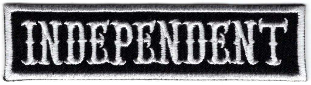 Independent stoffen opstrijk patch embleem, Verzenden