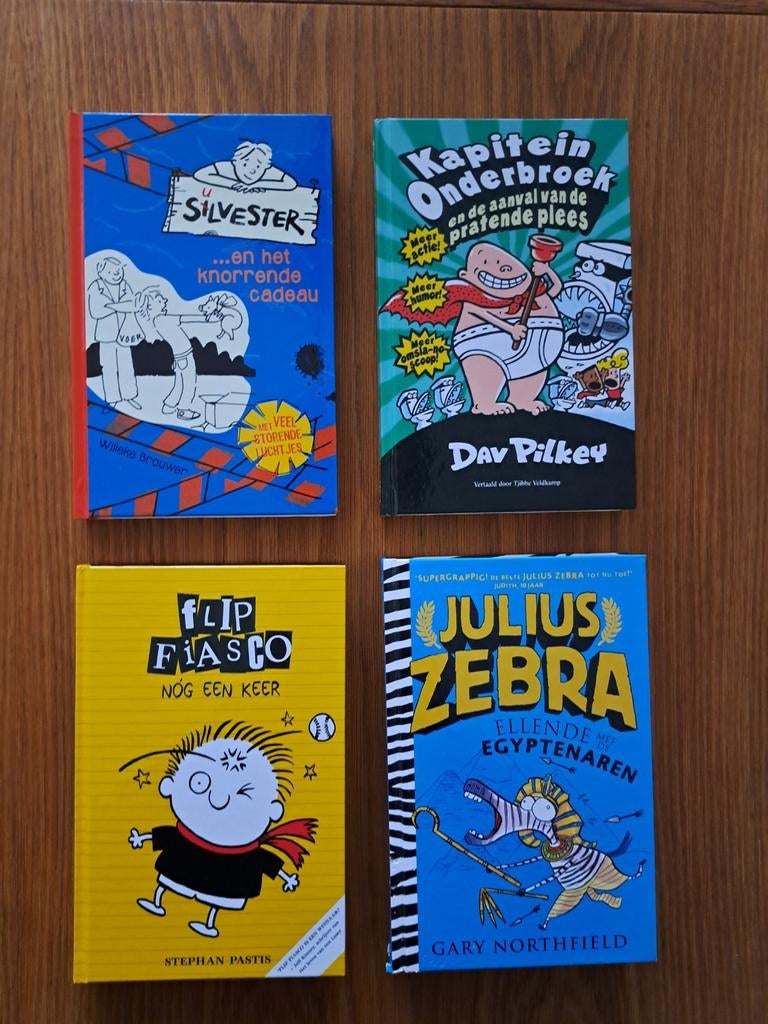 Nieuw: 4 boeken o.a. Flip Fiasco, Silvester, Julius Zebra..., Boeken, Ophalen of Verzenden, Nieuw