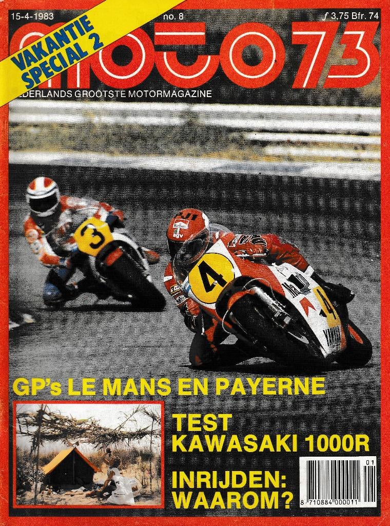 Moto73 1983 nr8, Boeken, Motoren, Ophalen of Verzenden, Gelezen, Algemeen