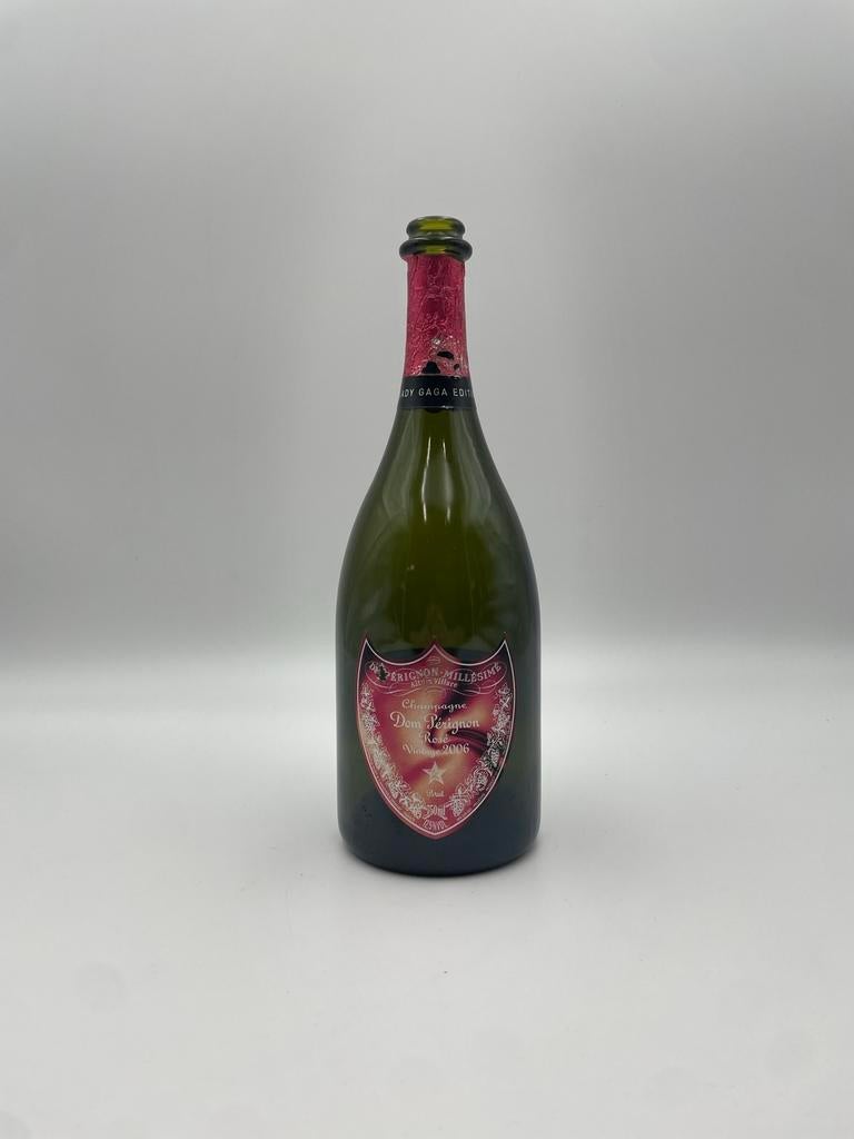 Lege Dom Perignon Lady Gaga Rosé Vintage 2006 fles, Ophalen of Verzenden, Gebruikt, Frankrijk, Champagne