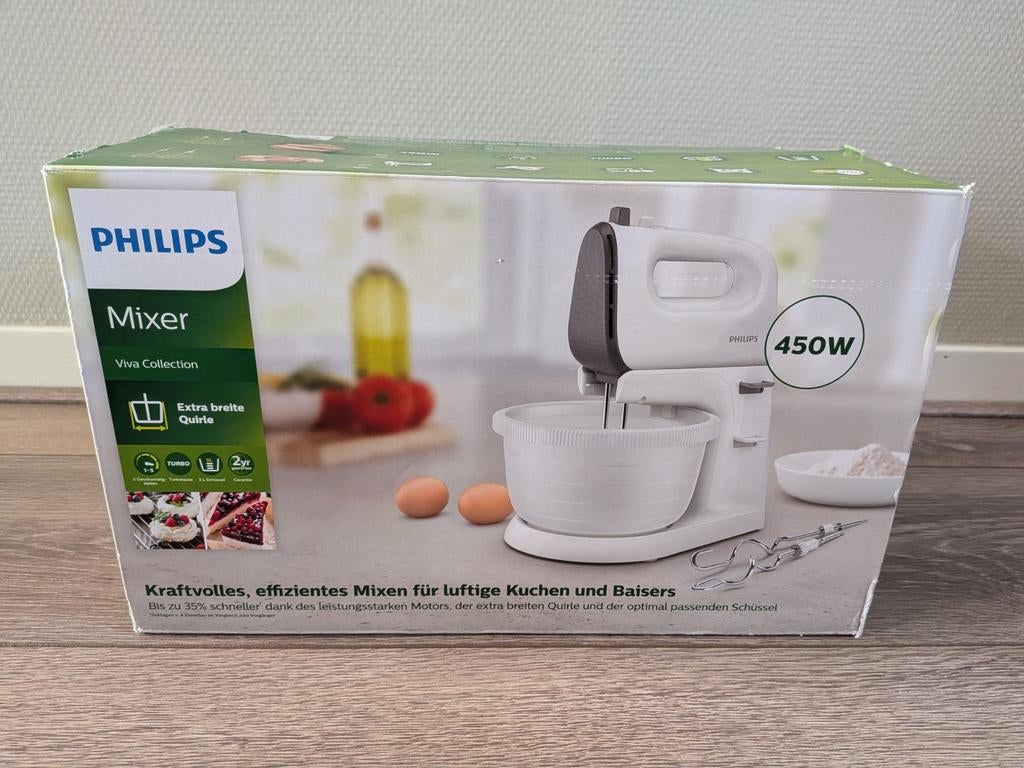 Philips Mixer - Zo goed als nieuw met doos en handleiding, Witgoed en Apparatuur, Keukenmixers, Ophalen, Zo goed als nieuw