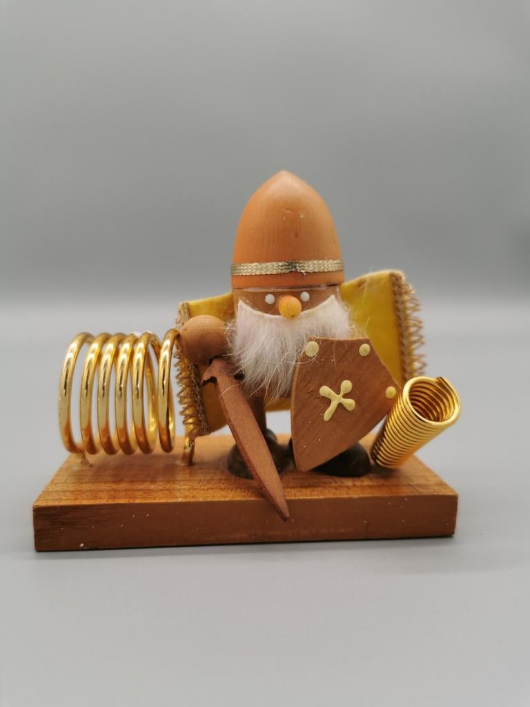 Retro vintage houten viking Hans Bolling stijl pen briefhoud, Verzenden, Huis en Inrichting