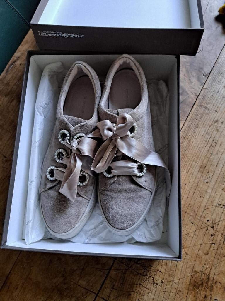 Taupe kleur sneackers Kennel &Schmenger 6.5, Verzenden, Zo goed als nieuw, Bruin, Sneakers of Gympen