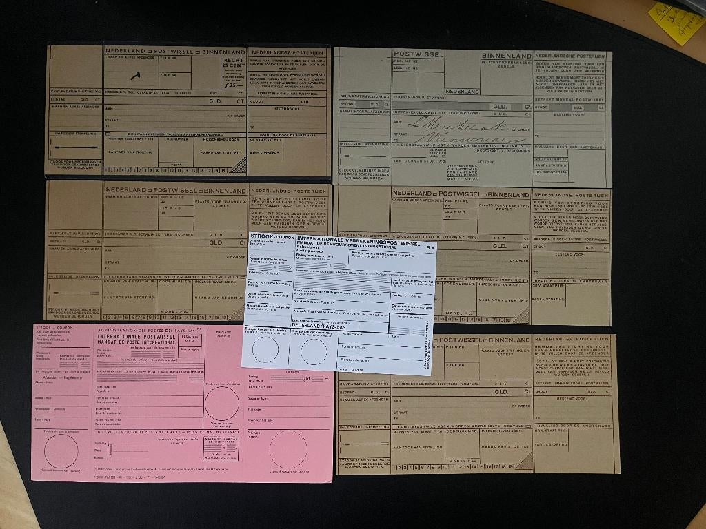 7 postwissel formulieren ongebruikt  incl Geuzendam 2, Verzenden, Na 1940, Postfris
