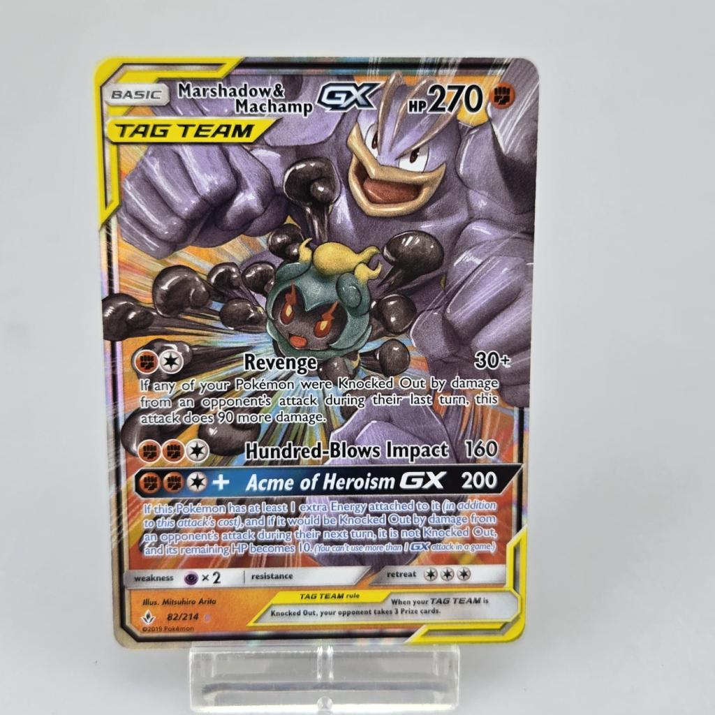 TCG Marshadow & Machamp GX UNB 82 M/NM in Toploader ENG, Nintendo, Zo goed als nieuw, Support@nintendo.com, 11-1 Hokotate-cho, Kamitoba, Minami-ku
Kyoto 601-8501
Japan