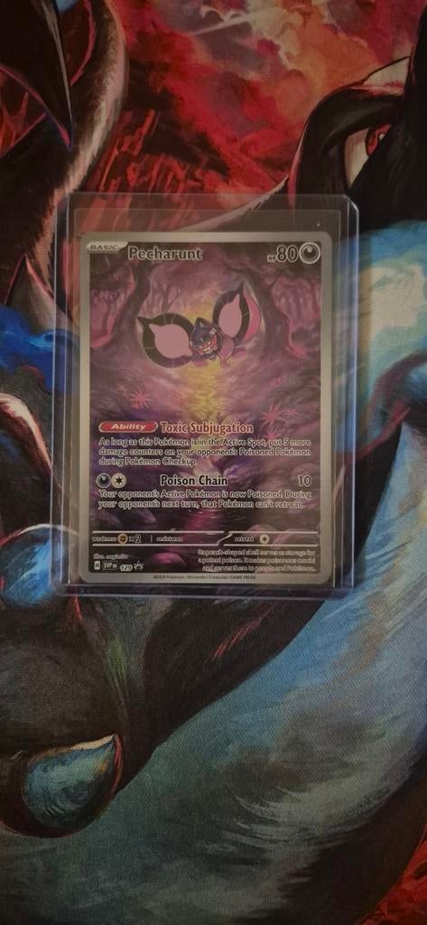Pokémon kaart: Pecharunt 129SVP, Ophalen of Verzenden, Nieuw, Losse kaart, Foil