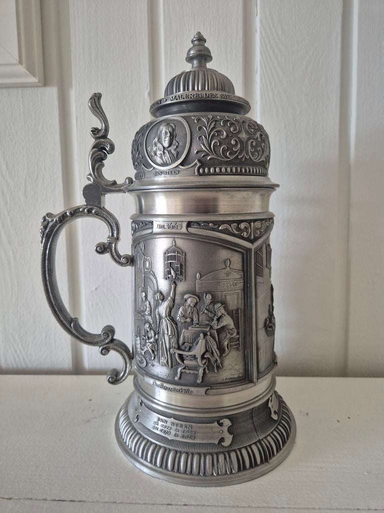 Vintage tinnen bierpul, Ophalen of Verzenden