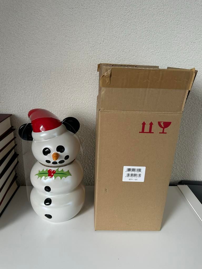 Mickey mouse koekjes pot sneeuwpop disney, Diversen, Kerst, Ophalen of Verzenden