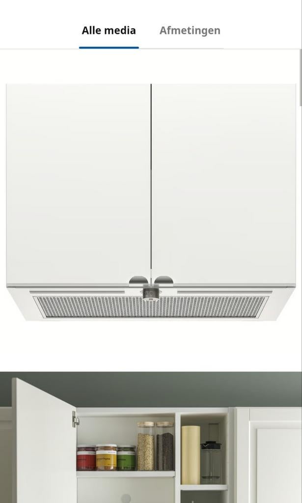 Nieuwe inbouw 80 cm afzuigkap van de ikea Undervrek Metod, Ophalen, Nieuw, Onderbouw afzuigkap, Recirculatie