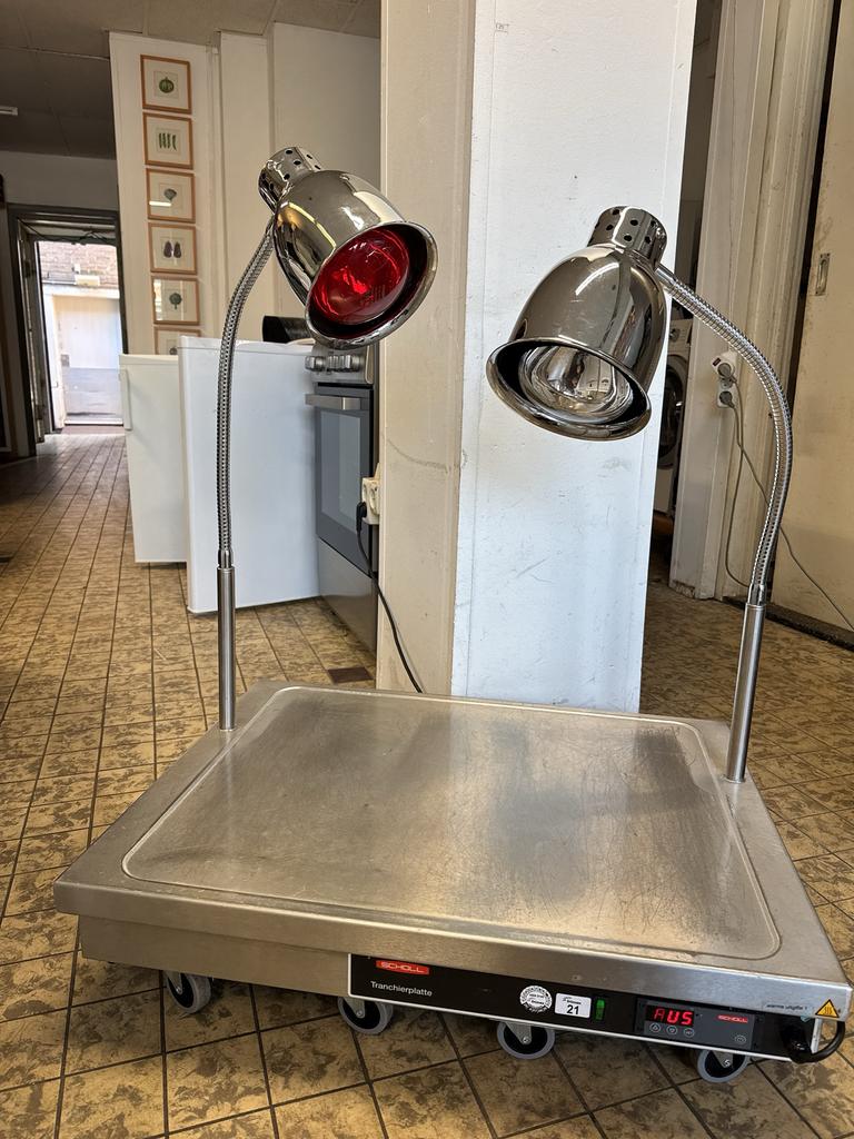 Scholl RVS Warmhoudplaat met Warmtelampen (80x60cm), Ophalen of Verzenden, Gebruikt