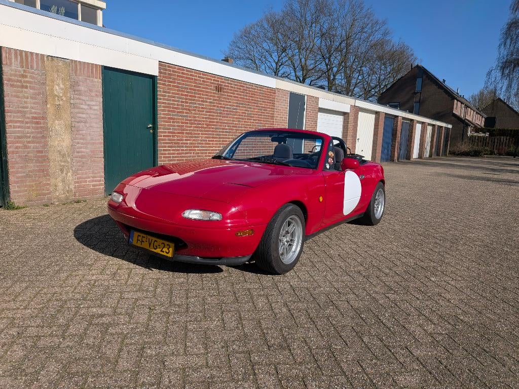 Mazda MX-5 1.6 U9 1992 Rood, Auto's, Euro 5, 4 cilinders, Cabriolet, Origineel Nederlands