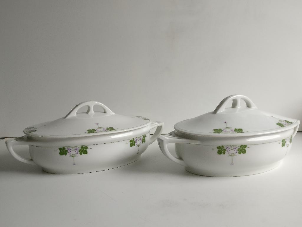 2 antieke dekschalen H&C Czechoslovakia, Ophalen of Verzenden