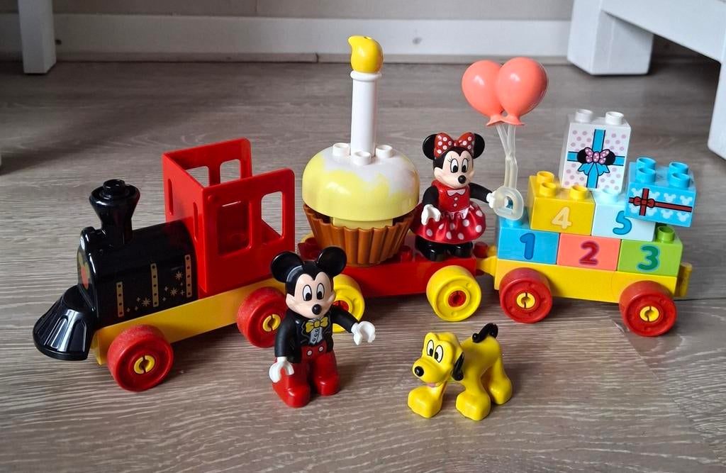 Mickey en Minnie mouse feest trein met pluto, Ophalen of Verzenden, Zo goed als nieuw, Duplo