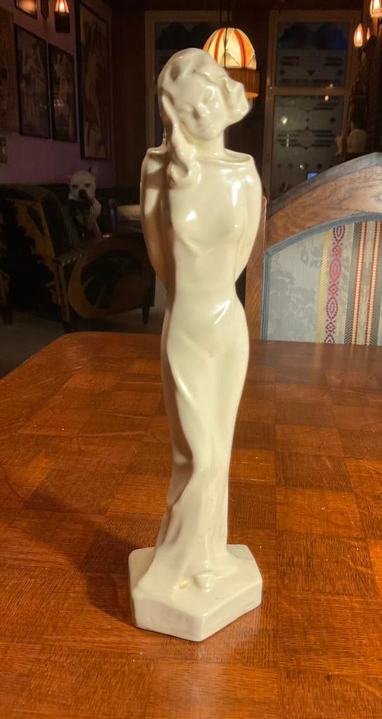 Plateel Art Deco Dame, Ophalen of Verzenden