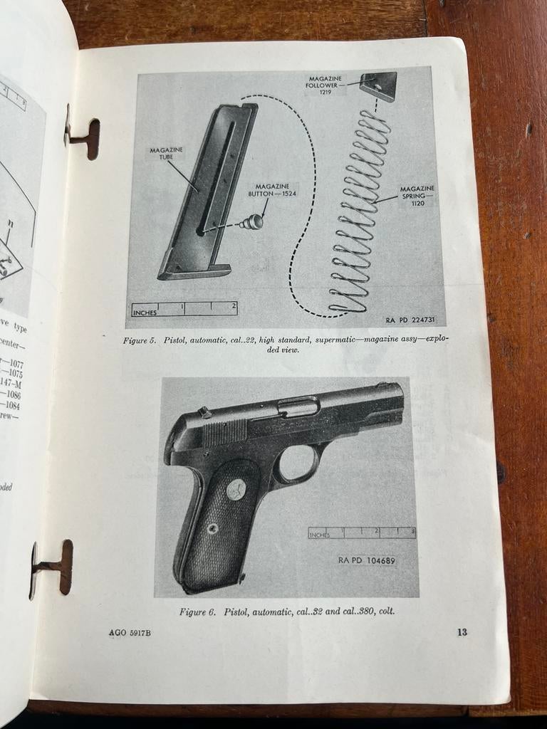 Amerikaans voorschrift reparatie pistolen cal .22 onderdelen, Amerika, Ophalen of Verzenden, Boek of Tijdschrift