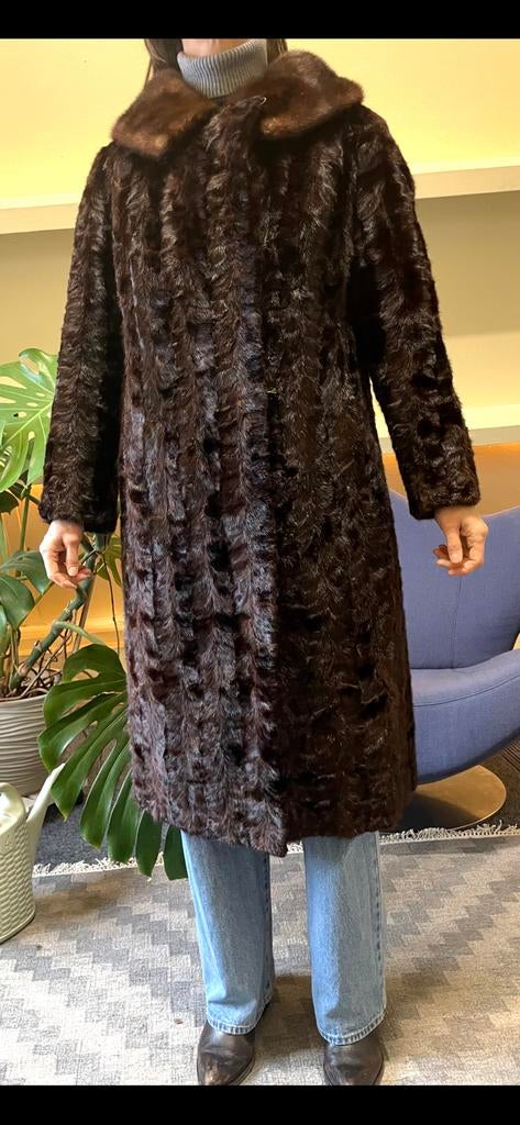 Bontjas M - prachtige kwaliteit, Ophalen, Zo goed als nieuw, Bruin