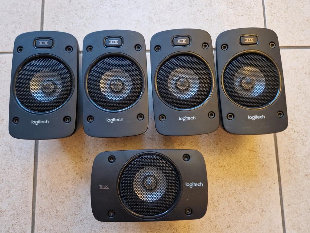 Logitech Z906 5.1 Surround Sound Set - In Nieuwstaat (THX), Subwoofer, Zo goed als nieuw, 120 watt of meer, Ophalen