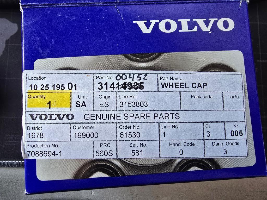 4x Volvo naafdoppen alle modellen naafgat 64mm 31400452, Ophalen of Verzenden, Zo goed als nieuw