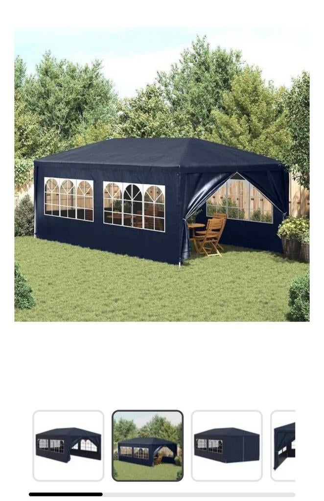 VidaXL partytent blauw 3x6 meter, Partytent, Minder dan 4 meter, Nieuw, 2 meter of meer