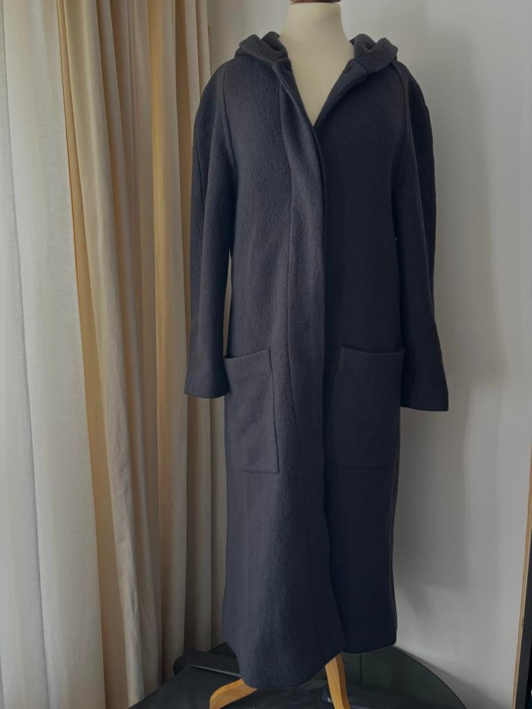 Creenstone outerwear mt 38 - mantel met capuchon, Kleding | Dames, Jassen | Winter, Ophalen, Gedragen, Maat 38/40 (M), Blauw