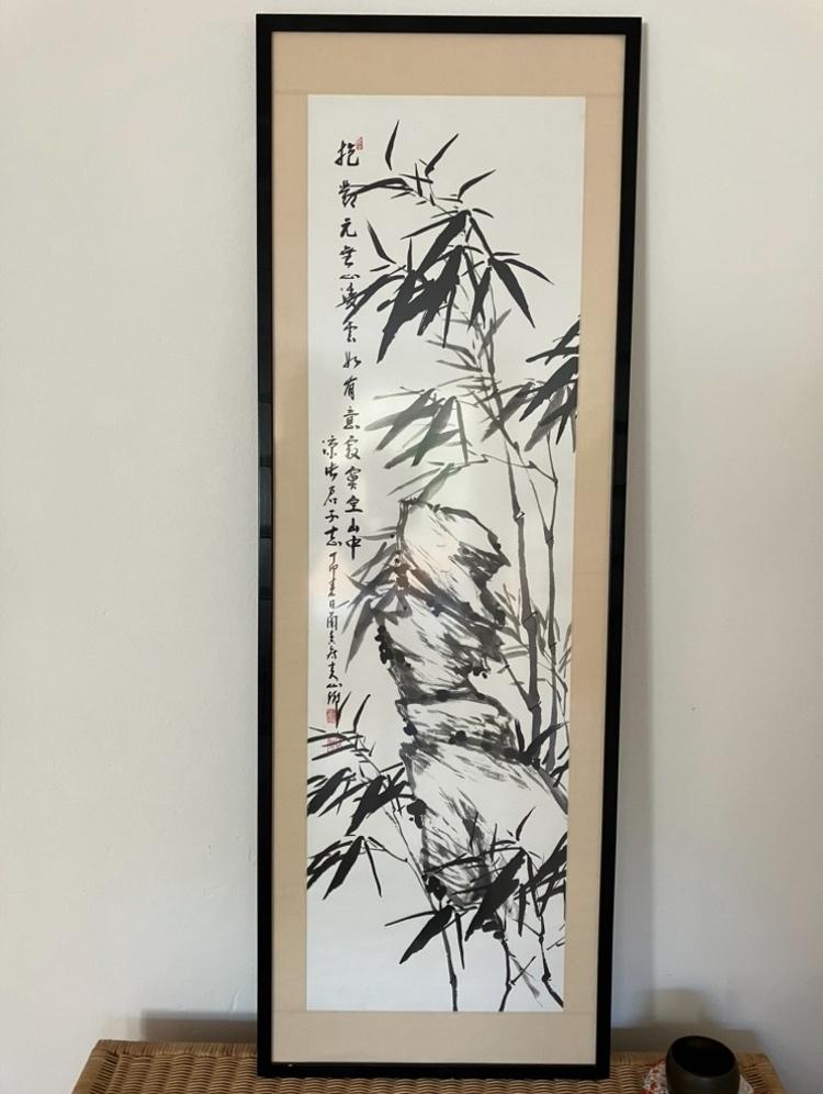 Zen penseel schilderij (Oost indische inkt), Antiek en Kunst, Ophalen