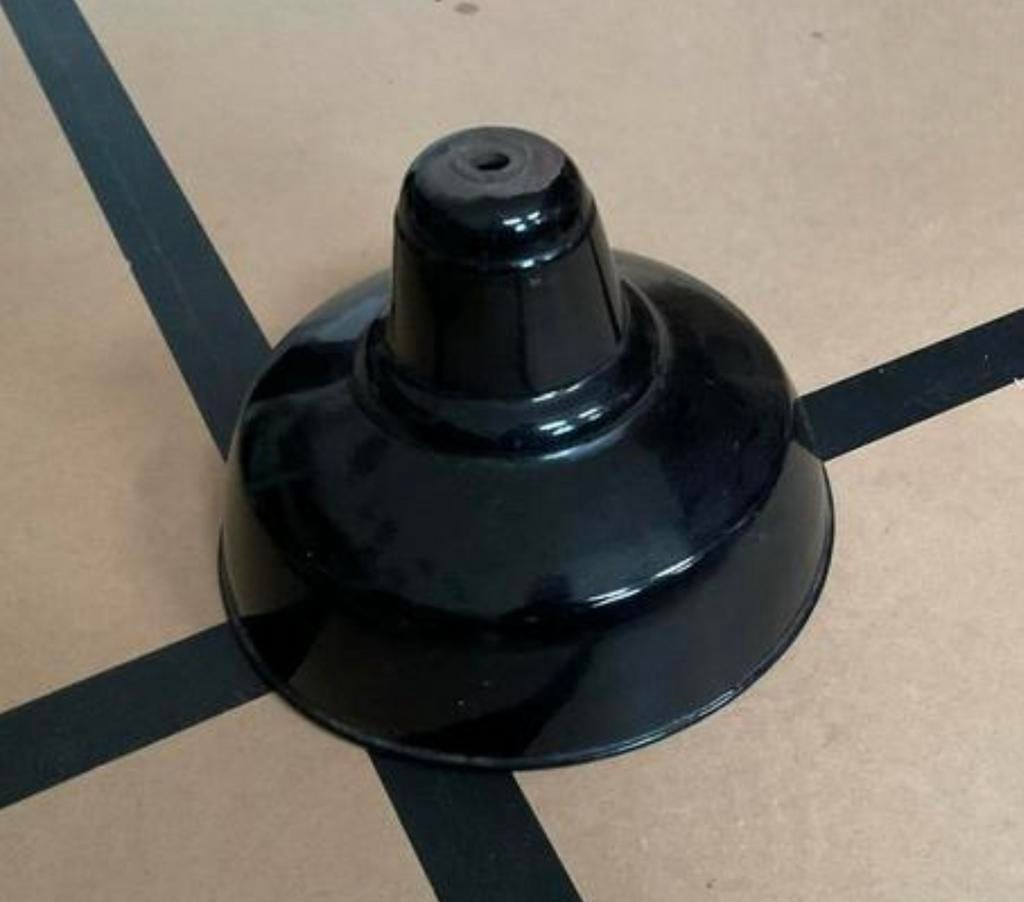 Authentieke emaille gaslamp kap, Ophalen, Zo goed als nieuw