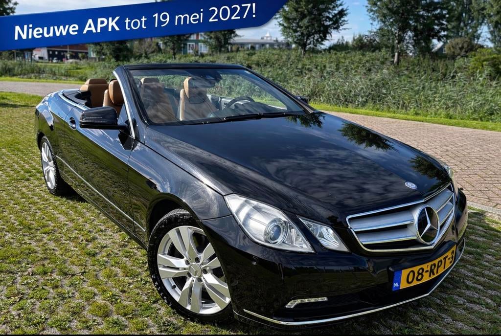 Mercedes E350 Cabrio V6 292pk ACC Vol opties leer Schadevrij, Auto's, Automaat, Navigatiesysteem, Achterwielaandrijving, 1800 kg