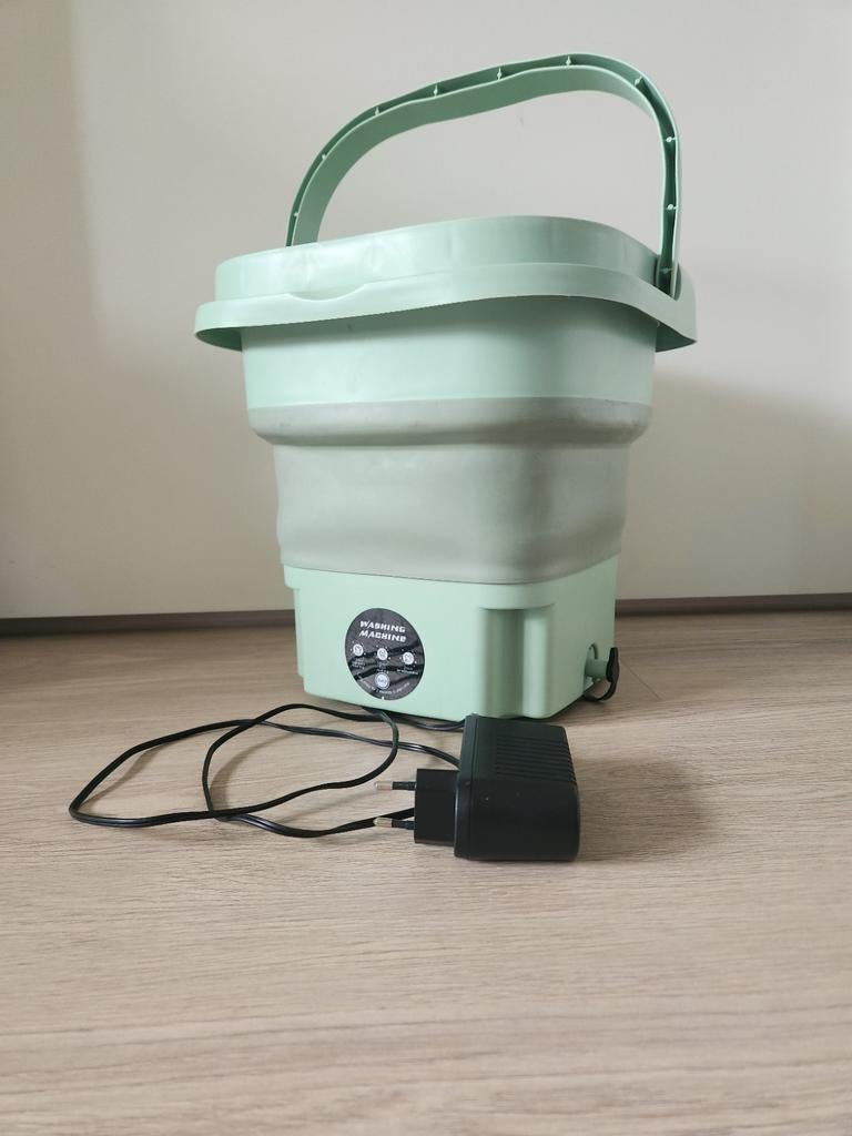 Mini Camping Wasmachine - Pistache - 8 Liter - Opvouwbaar, Witgoed en Apparatuur, Wasmachines, Minder dan 1200 toeren, Minder dan 85 cm