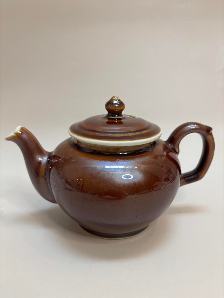 Vintage Theepot Jaren '70 - Bruin Glazuur - Ongebruikt, Ophalen of Verzenden