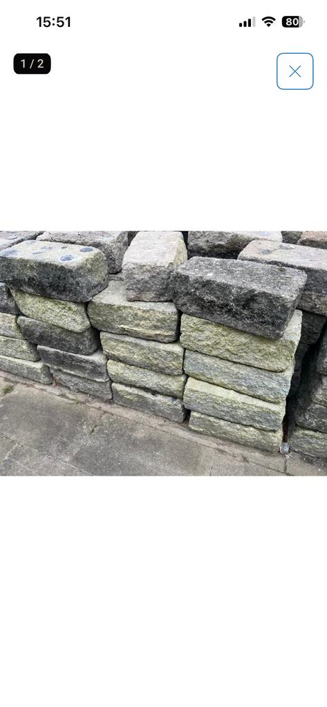 Stenen -+50 stuks €2 per stuk, Ophalen of Verzenden, Zo goed als nieuw, Beton, Klinkers