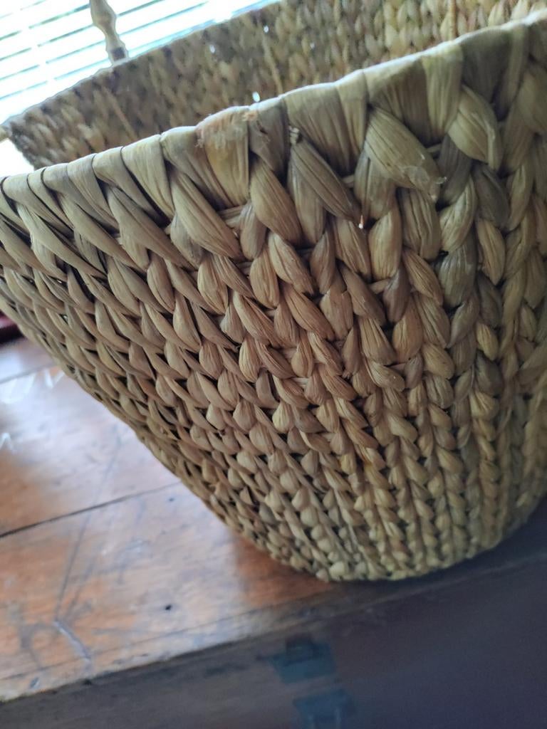 Grote gevlochten mand voor plant, hobby etc, Ophalen, Rond, Riet