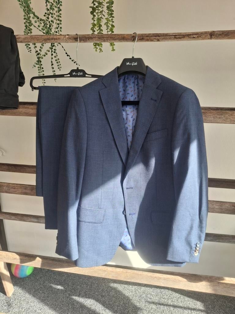 Van Gils pak, Kleding | Heren, Kostuums en Colberts, Zo goed als nieuw, Maat 48/50 (M), Blauw, Van Gils