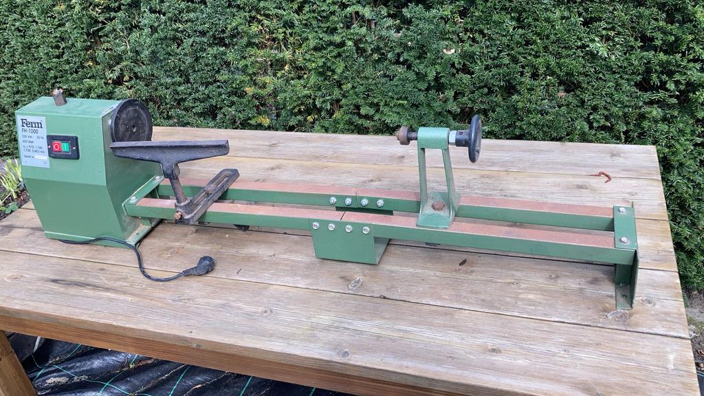 Ferm FH-1000 Houtdraaibank - 450 Watt, 230 Volt, Doe-het-zelf en Verbouw, Ophalen, Gebruikt, Elektrisch, Overige soorten