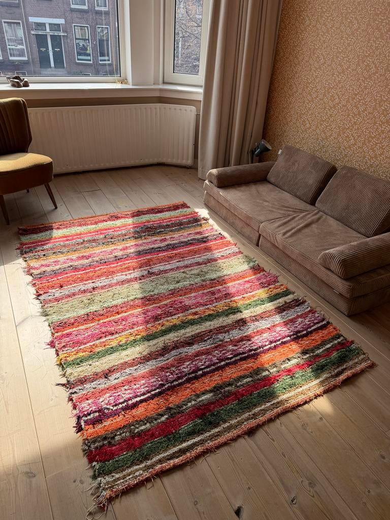 Kleurrijk kleed uit Zuid-Spanje, Gebruikt, 100 tot 150 cm, 200 cm of meer, Ophalen of Verzenden